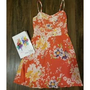 LC Lauren Conrad Coral Festival Dress